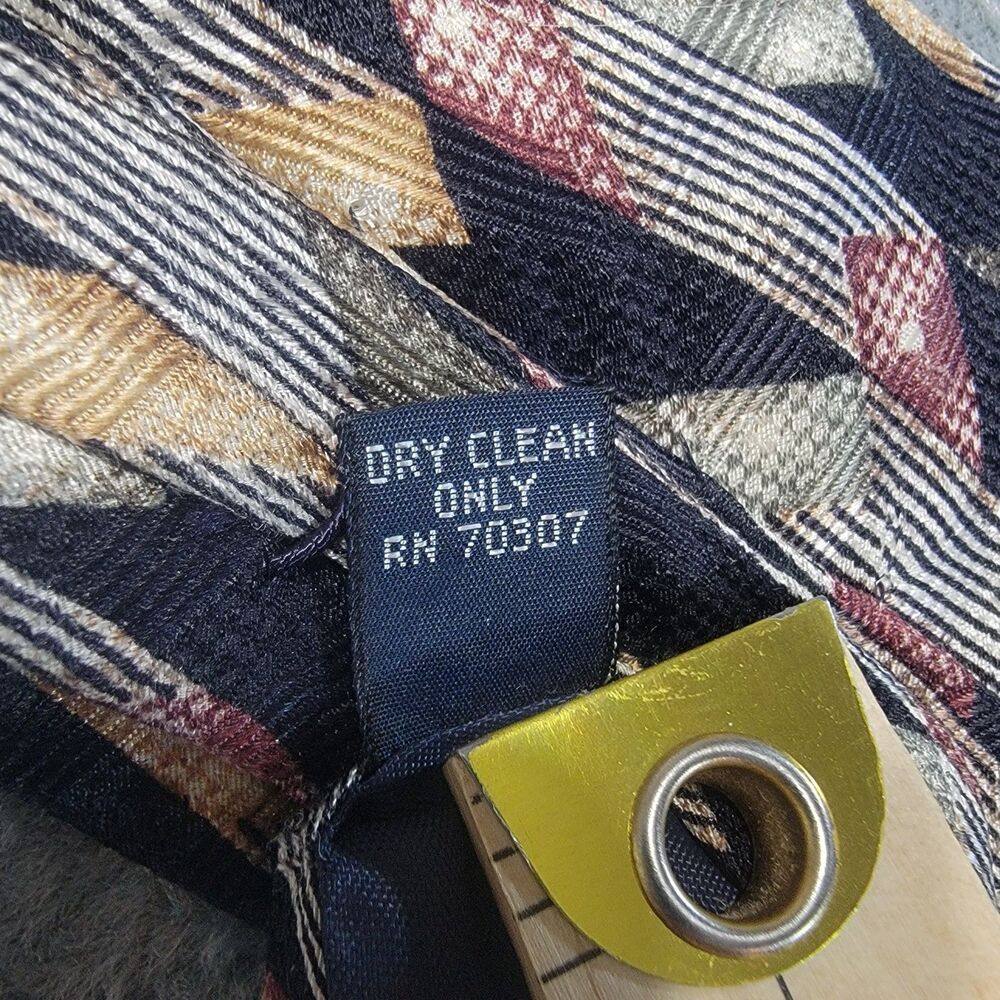 VTG JOS A BANK Premier Collection Geo Hand Swen All Silk Tie Italy 57" - Picture 5 of 8
